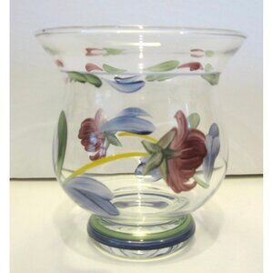 Lenox Poppies on Blue Hurricane vase